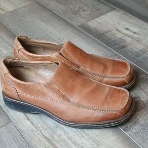 Casual Brown Leather Slip-On Loafers